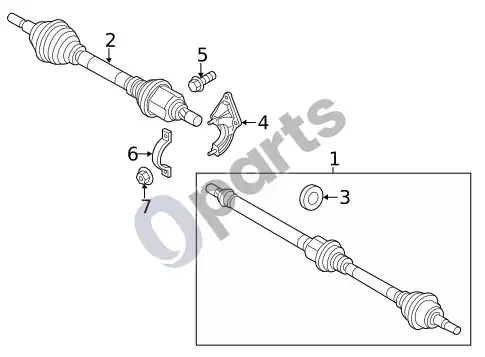 Ford Focus šrus komponentai – schema