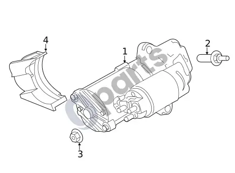 Ford Focus starteris ir susiję komponentai (1) – schema