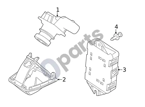 Ford Focus telematikos sistemos ir komponentai – schema