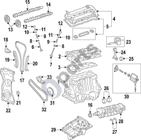 Ford Focus alyvos karteris – schema