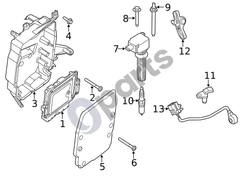 Ford Focus antrinė uždegimo sistema – schema