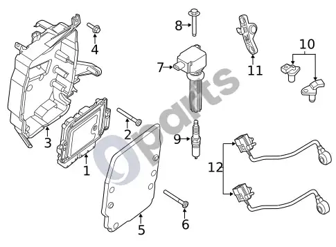 Ford Focus pavarų dėžės ir variklio valdymas (1) – schema