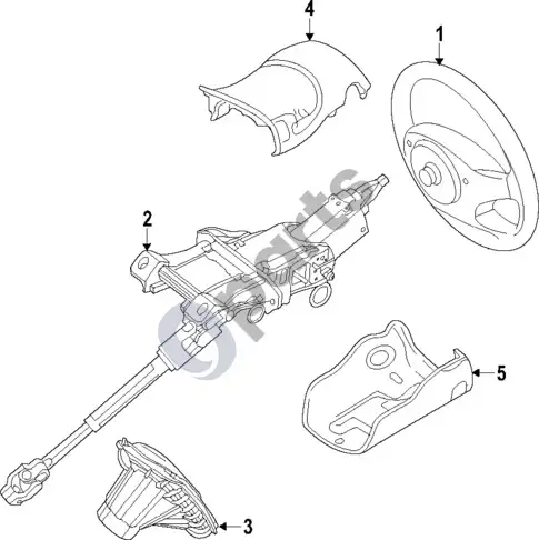 Ford Focus vairo kolonėlė (1) – schema