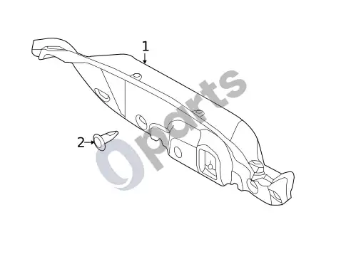 Ford Focus vidinė apdaila - bagažinė – schema