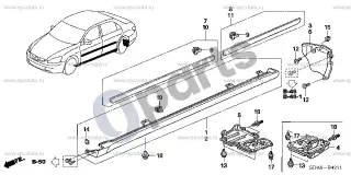 Honda Accord (2003–2007) Apsauga – schema