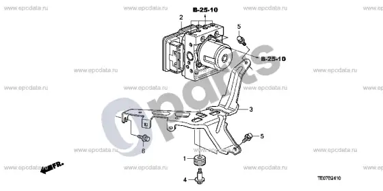 Honda Accord VSA modulis – schema