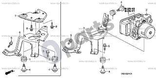 Honda Civic (2006–2011) ABS modulatorius – schema