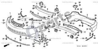 Honda Civic (2006–2011) Bamperiai – schema