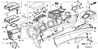 Honda Civic (2006–2011) Konsolė – schema