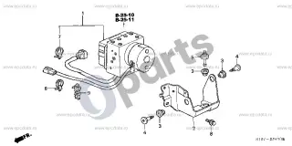 Honda CR-V (1995–2001) ABS modulatorius – schema