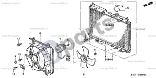 Honda CR-V (1995–2001) Radiatorius – schema