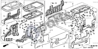 Honda CR-V (2002–2006) Centrinis staliukas – schema