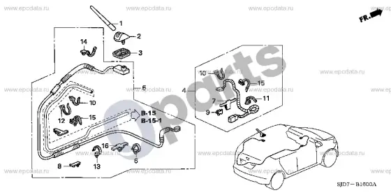 Honda FR-V antena – schema