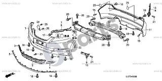 Honda FR-V (2004–2009) Bamperiai – schema