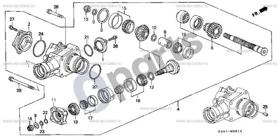 Honda HR-V razdatkė – schema