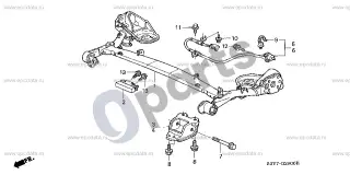 Honda Insight Galinė ašis – schema