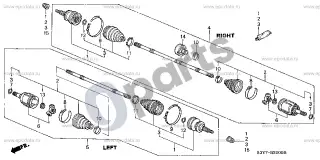 Honda Insight Priekinis pusašis – schema
