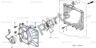 Honda Insight Radiatorius – schema