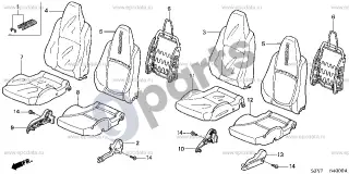 Honda Insight Sėdynė – schema
