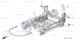 Honda Insight Sėdynių komponentai – schema