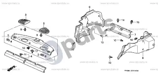 Honda Integra Bagažinės apdaila – schema