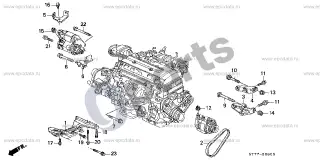 Honda Integra Generatoriaus laikiklis – schema