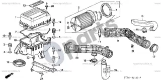 Honda Integra Oro filtras – schema
