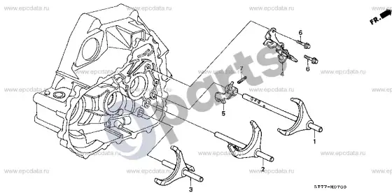 Honda Integra perjungimo šakutė – schema