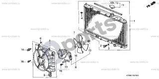 Honda Integra Radiatorius – schema
