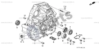 Honda Integra Sankabos korpusas – schema