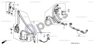Honda Integra Saugos diržas – schema