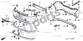 Honda Jazz (2002–2008) Bamperiai – schema