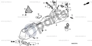 Honda Jazz (2008–2014) Konsolė – schema