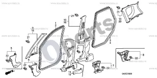 Honda Jazz (2008–2014) Statramsčio apdaila – schema