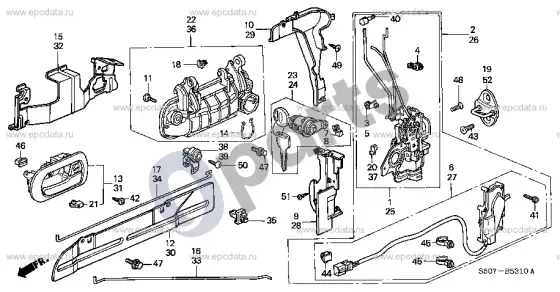 Honda Logo durų spynos – schema