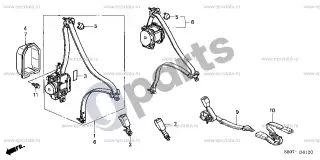 Honda Logo Saugos diržai – schema