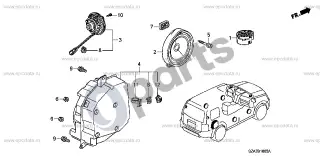 Honda Pilot II (2008–2015) Garsiakalbis – schema