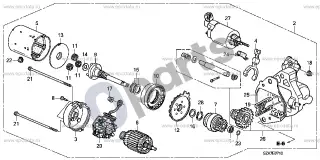 Honda Pilot II (2008–2015) Starteris – schema