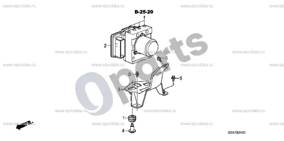 Honda Pilot II VSA modulis – schema