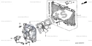 Honda Prelude (1997–2001) Radiatorius – schema