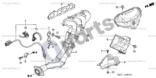 Honda S2000 (1999–2009) Išmetimo kolektorius – schema