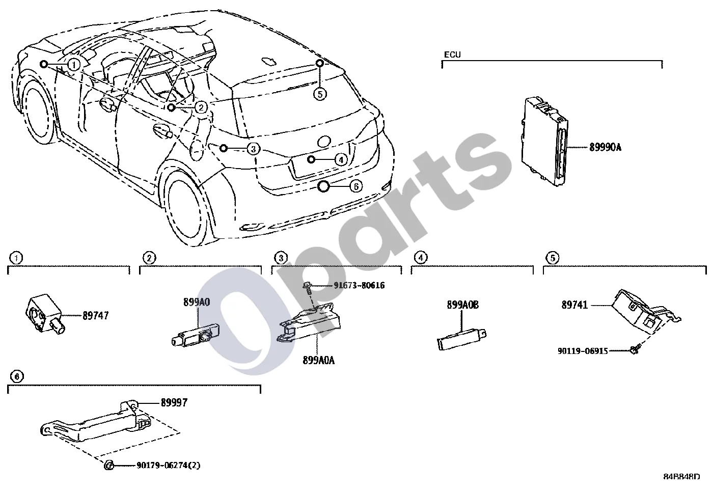 Lexus CT 200H Belaidis durų užraktas schema – pozicija 89747: Garso signalizatorius, belaidis durų užraktas