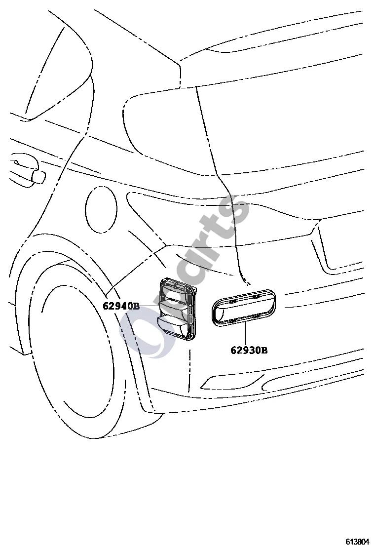 Lexus CT 200H Stogo šoninis ventiliatorius schema – pozicija 62930B: Šoninio langelio vėdinimo kanalas, dešinysis