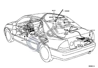 Lexus IS 200-300 (1999–2005) Antena – schema