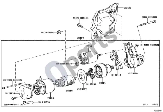 Lexus IS-F starteris – schema
