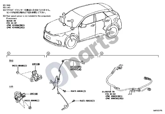 Lexus LBX ABS ir VSC – schema