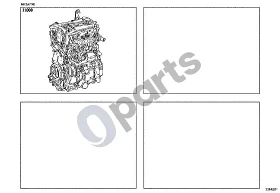 Lexus LBX dalinis variklio mazgas – schema