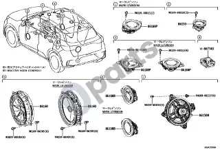 Lexus LBX (2024–) Garsiakalbis – schema