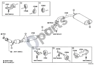 Lexus LBX (2024–) Išmetimo vamzdis – schema