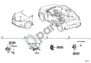 Lexus LBX (2024–) Oro pagalvė – schema